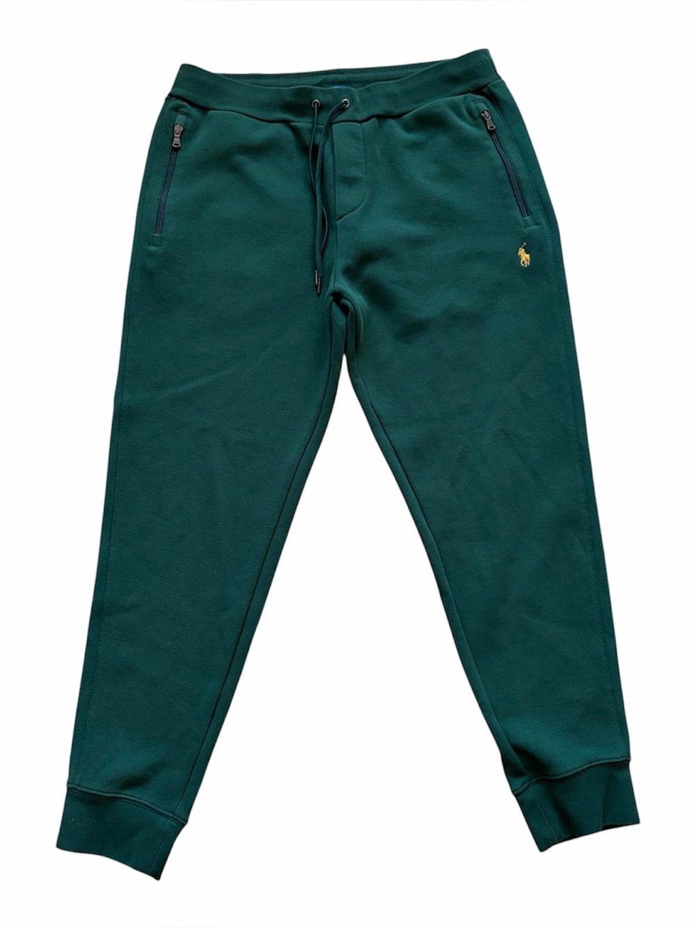 Polo Ralph Lauren Double Knit Jogger Sweatpants Pony Drawstring Green Men Large
